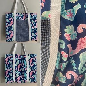 Large tote bag “Seahorses”